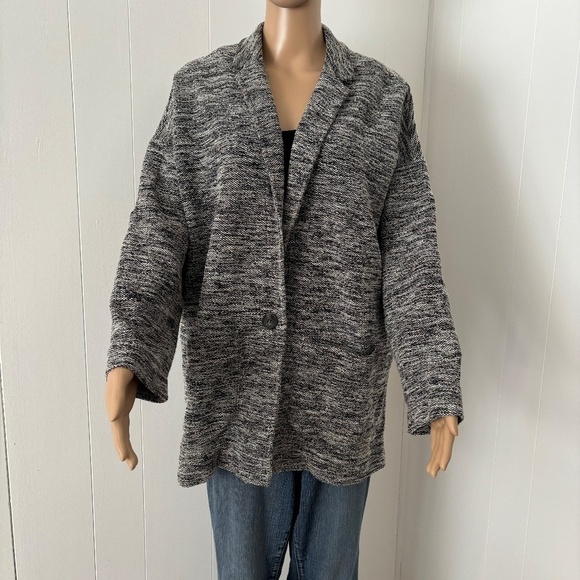 S. Oliver black and white jacket/blazer size US10 made in Turkey drop shoulder - Picture 6 of 16